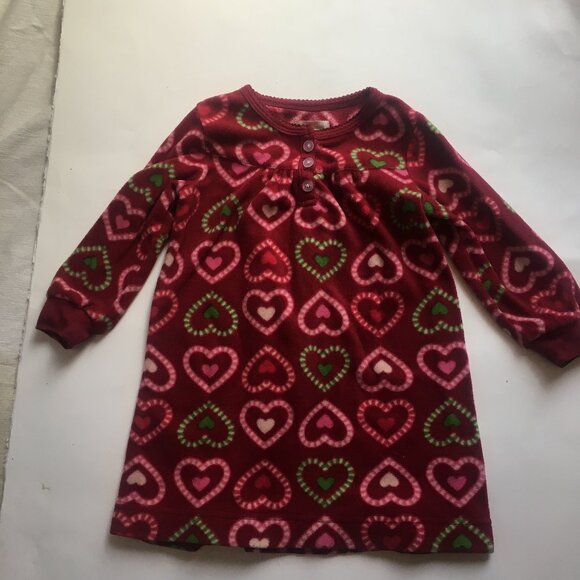 Joe Fresh Nightgown Sleepwear Toddler Size 2 Red Heart Valentine Christmas - Picture 2 of 8